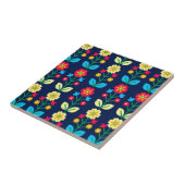 Colorful Floral Pattern Tegeltje (Zijkant)