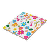 COLORFUL FLORAL PATTERN TEGELTJE (Zijkant)