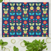 Colorful Floral Pattern Theedoek (Gevouwen)