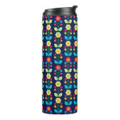 Colorful Floral Pattern Thermosbeker (Gedraaid links)