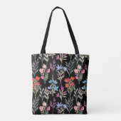 Colorful Floral Pattern Tote Bag (Achterkant)