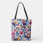 Colorful Floral Pattern Tote Bag (Achterkant)