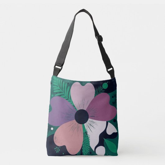 Colorful Floral Pattern Tote Bag – Cute Modern Flo (Voorkant)