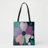 Colorful Floral Pattern Tote Bag – Cute Modern Flo (Voorkant)