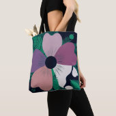 Colorful Floral Pattern Tote Bag – Cute Modern Flo (Dichtbij)