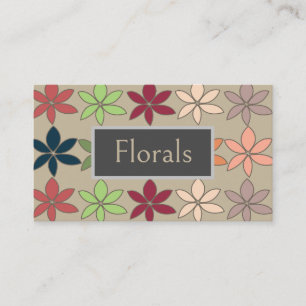 Colorful Floral Pattern Visitekaartje