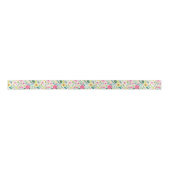 Colorful floral pattern with pink, yellow satijnen lint (Voorkant)