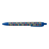 Colorful Floral Pattern Zwarte Inkt Pen (Bodem)