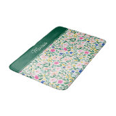 Colorful Floral Personalized  Badmat (Gekanteld)