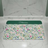 Colorful Floral Personalized  Badmat