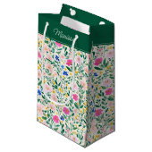 Colorful Floral Personalized  Klein Cadeauzakje (Voorkant Gekanteld)