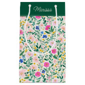 Colorful Floral Personalized  Klein Cadeauzakje (Voorkant)