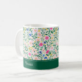 Colorful Floral Personalized Mug Koffiemok (Voorkant links)
