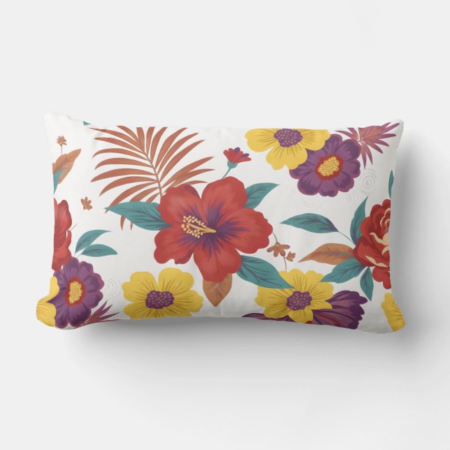 Colorful Floral pillow design, flower lover pillow Kussen (Voorkant)