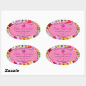Colorful Floral Pink Product Package Labels (Vel)