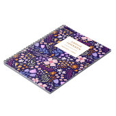 Colorful Floral Pretty Girly Purple Personalized Notitieboek (Linkerzijde)