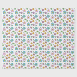 Colorful floral print cadeaupapier