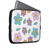 Colorful floral print laptop sleeve (Voorkant Rechts)