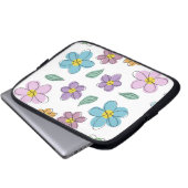 Colorful floral print laptop sleeve (Voorkant onderkant)