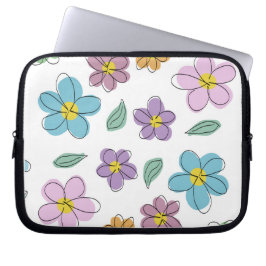 Colorful floral print laptop sleeve
