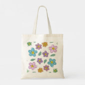 Colorful floral print tote bag (Achterkant)