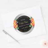 Colorful Floral Product Packaging Labels Silver (Envelop)