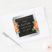 Colorful Floral Product Packaging Labels Silver (Envelop)