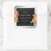 Colorful Floral Product Packaging Labels Silver (Tas)