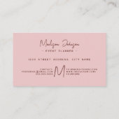 Colorful Floral Professional Event Planner Visitekaartje (Achterkant)