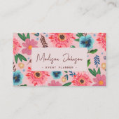 Colorful Floral Professional Event Planner Visitekaartje (Voorkant)