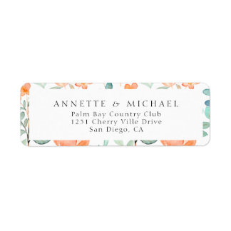 Colorful Floral Return Address Label