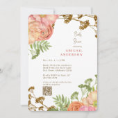 Colorful Floral Rounded Bridal Shower  Kaart (Voorkant)