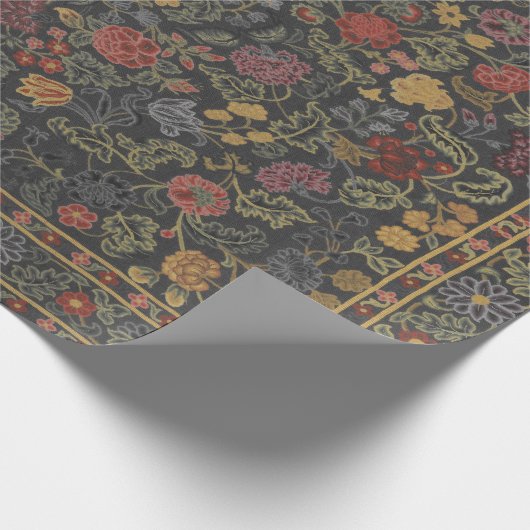 Colorful Floral Rug Pattern Cadeaupapier (Hoek)