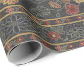 Colorful Floral Rug Pattern Cadeaupapier (Rol Hoek)