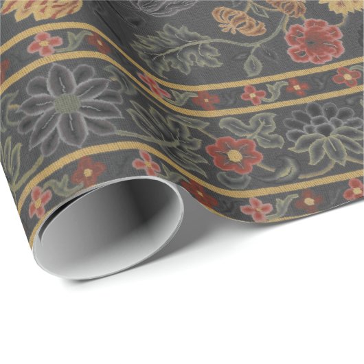 Colorful Floral Rug Pattern Cadeaupapier (Rol Hoek)