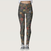 Colorful Floral Rug Pattern Leggings (Voorkant)