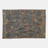 Colorful Floral Rug Pattern Theedoek (Horizontaal)