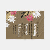 Colorful Floral Serenity Prayer Fleece Deken (Voorkant (Horizontaal))
