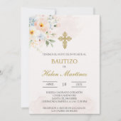 Colorful floral Spanish baptism Kaart (Voorkant)