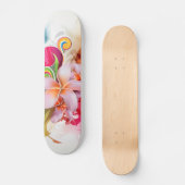 Colorful Floral Splash Skateboard (Voorkant)