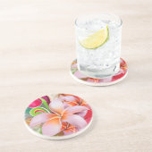 Colorful Floral Splash Zandsteen Onderzetter (Zijkant)