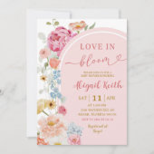Colorful Floral Spring Love in Bloom Invitation Kaart (Voorkant)