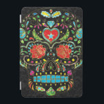 Colorful Floral Sugar Skull Glitter And Gold 2 iPad Mini Cover<br><div class="desc">Rol kleurrijke retro florale suiker schedel glitter textuur ziet er uit met goudtinen accenten. Zwarte achtergrond</div>