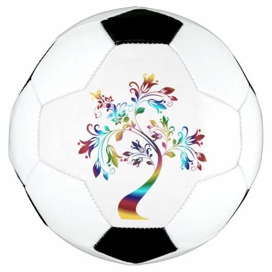 COLORFUL FLORAL TREE VOETBAL (Voorkant)