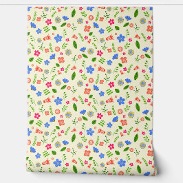 Colorful Floral Wallpaper. Behang