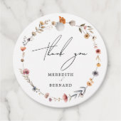 Colorful Floral Wedding Bedankt Bedankjes Labels (Voorkant)