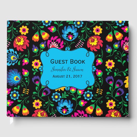 Colorful Floral Wedding Guest Book Gastenboek (Voorkant)