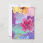 Colorful Floral  wedding invitation  Bedankkaart (Achterkant)