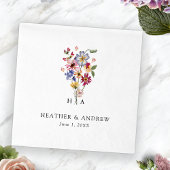 Colorful Floral Wedding Paper Napkin Servet