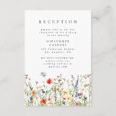 Colorful Floral Wedding Reception Enclosure Card Informatiekaartje (Voorkant)